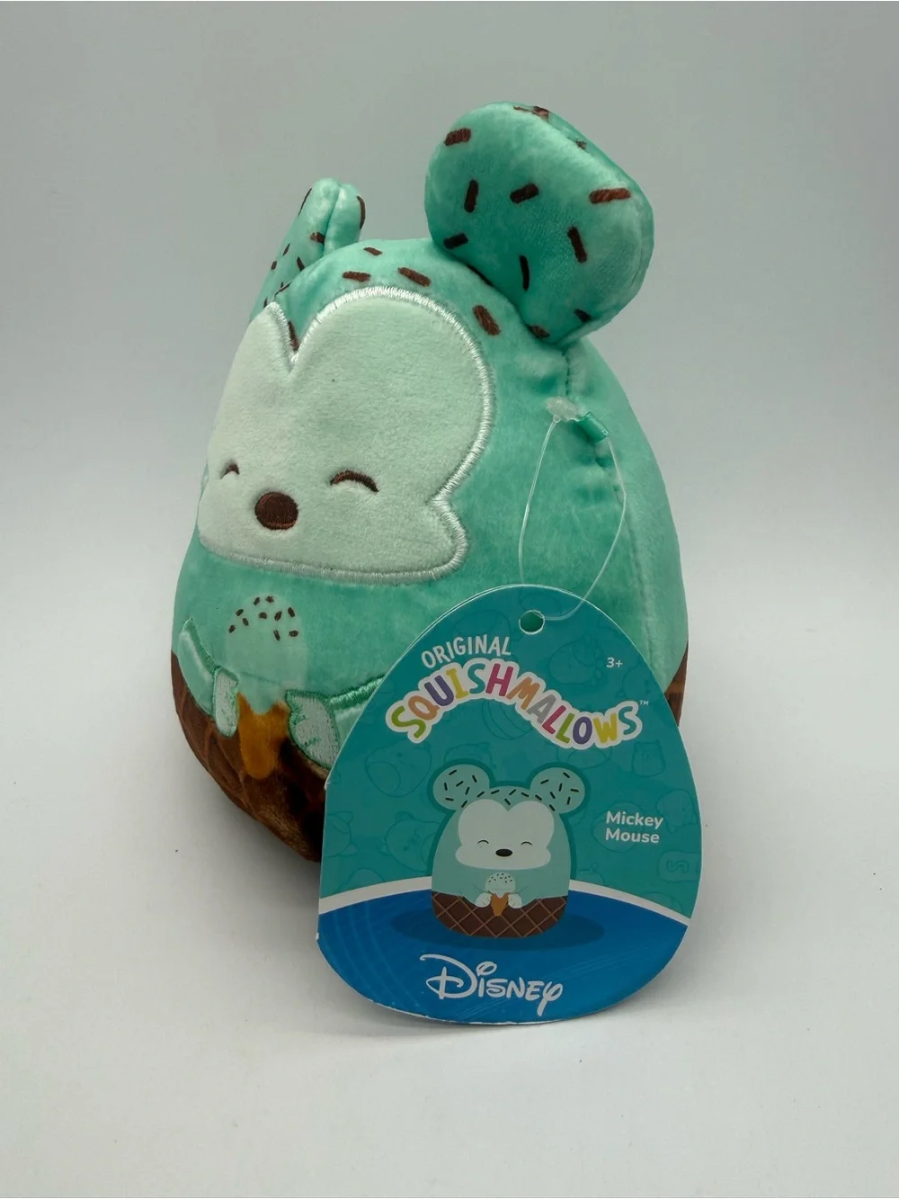 Squishmallows Disney Mickey Mouse Mint Chocolate Chip Ice Cream Scented 5” Plush